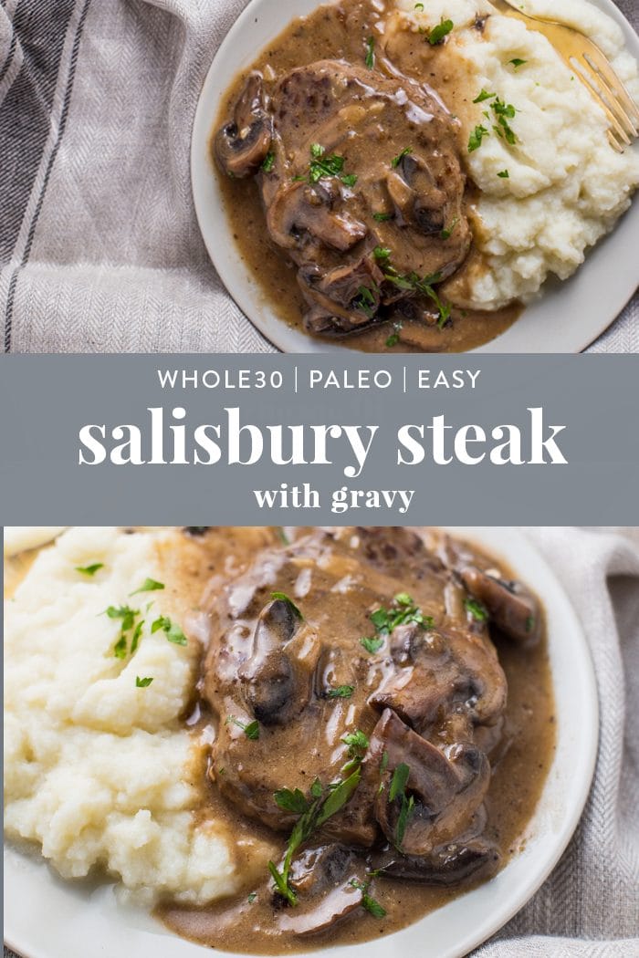 Pin for Paleo Salisbury Steak with Mushroom Gravy