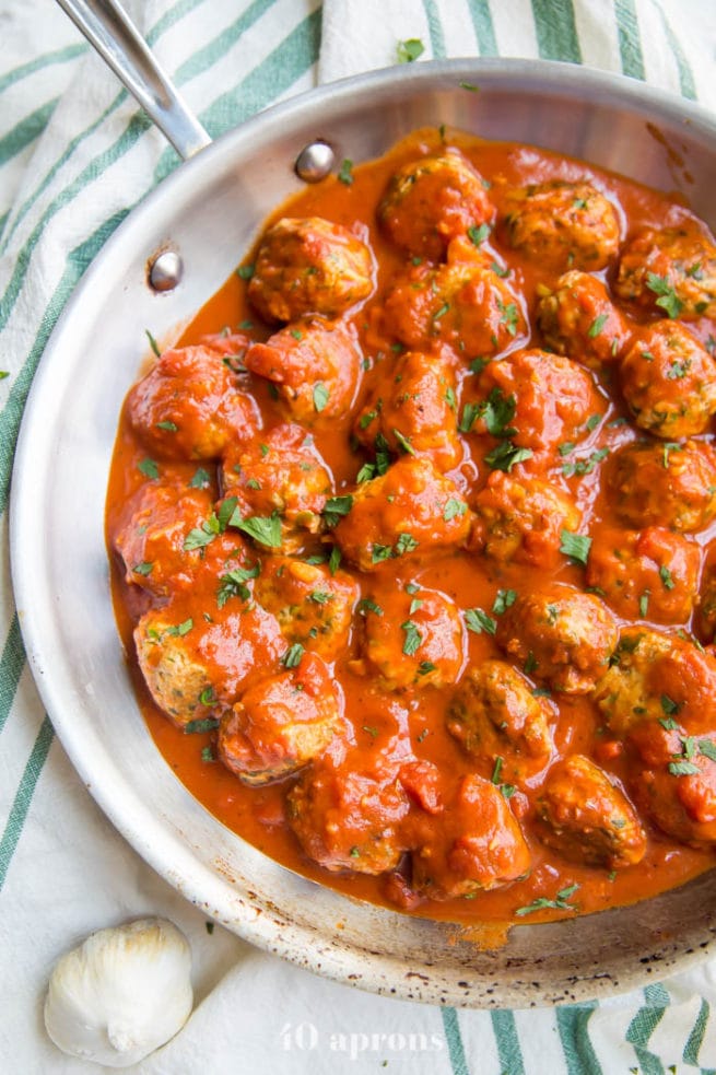 Best Ever Paleo Italian Meatballs with Creamy Tomato Sauce (Whole30 ...