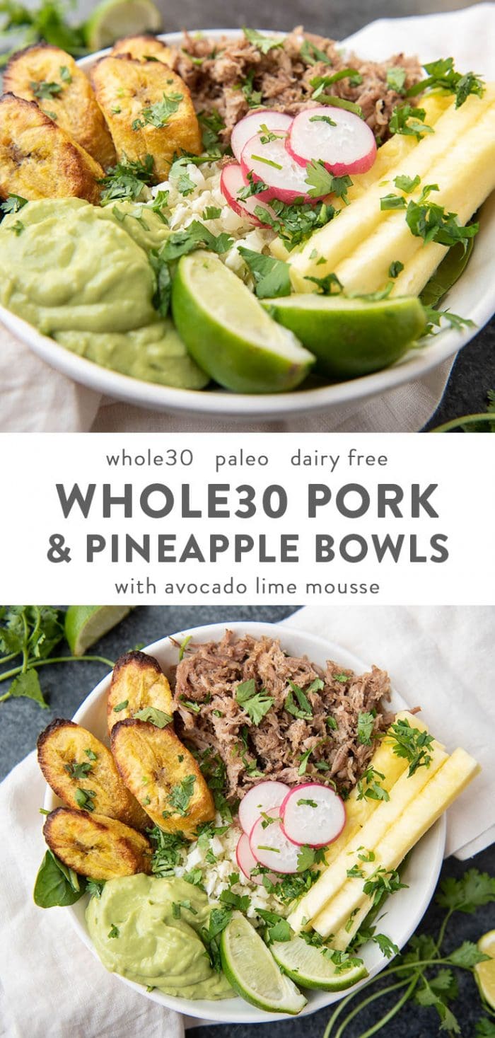 whole30 pork and pineapple bowl