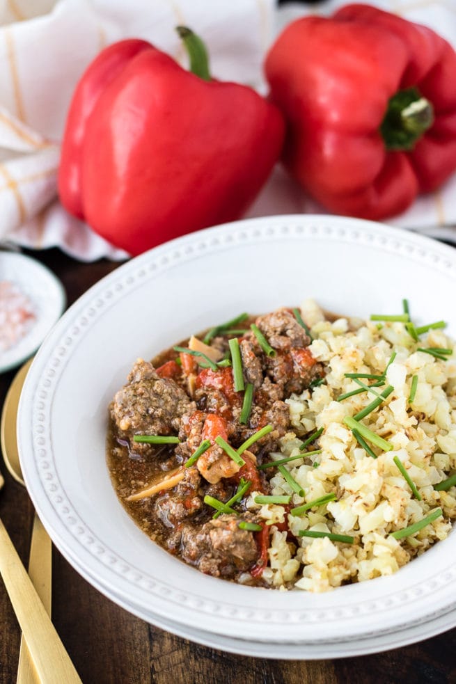 Instant Pot Beef with Peppers (Whole30, Paleo, Keto) - 40 Aprons