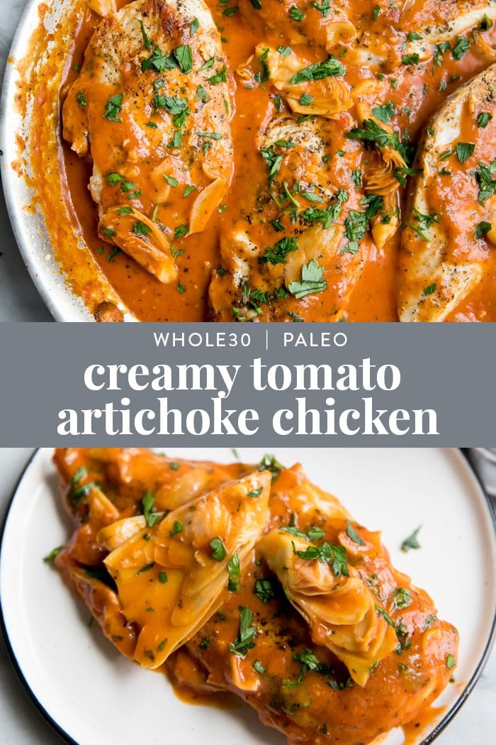 Whole30 Tomato Artichoke Chicken (Paleo, Dairy-Free)