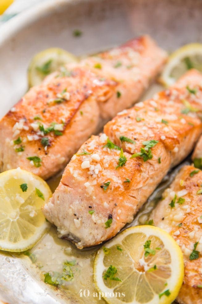 Lemon Garlic Salmon (Whole30, Paleo, Low Carb, Keto) - 40 Aprons