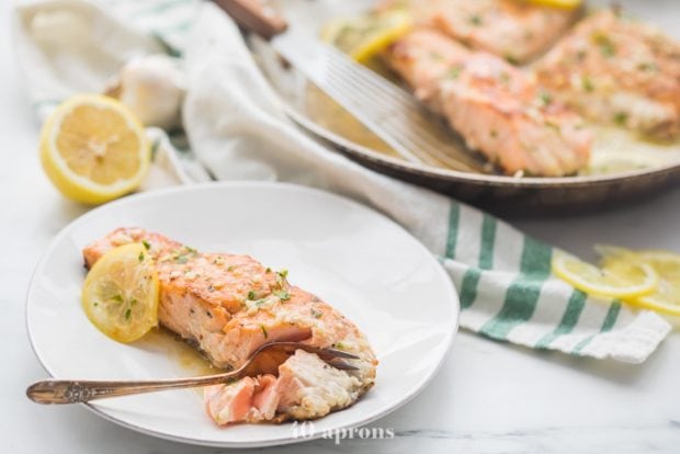 Lemon Garlic Salmon (Whole30, Paleo, Low Carb, Keto) - 40 Aprons