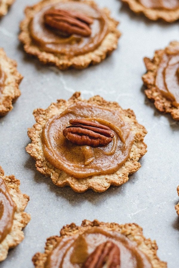 Healthy Christmas Treats Roundup Image of Healthy Mini Pecan Pies from Choosing Chia
