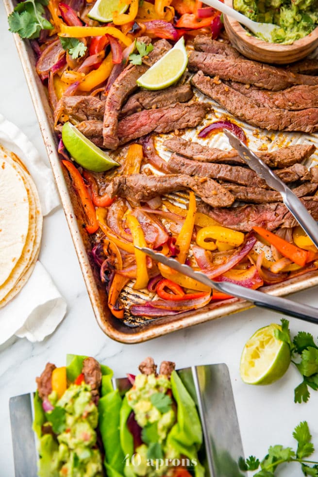 Best Sheet Pan Fajitas With Steak (Low Carb, Whole30, Paleo) - 40 Aprons