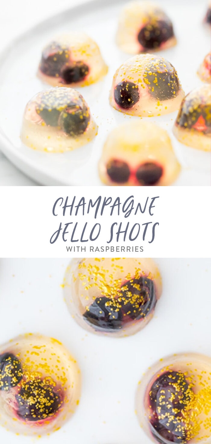 Champagne jello shots pinterest graphic