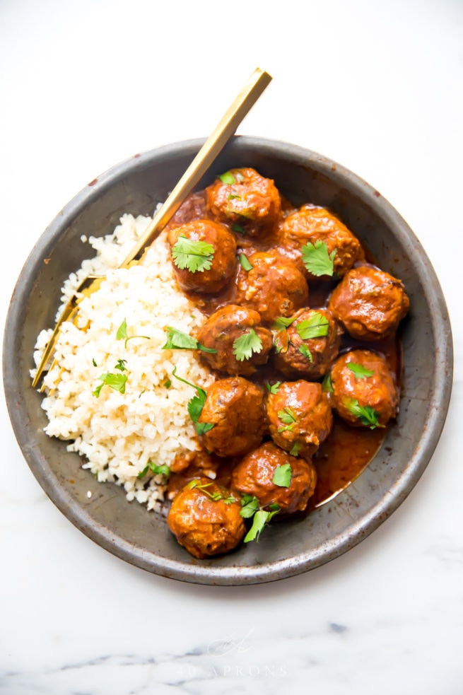 Indian Meatballs Recipe with Creamy Sauce (Whole30, Paleo) - 40 Aprons