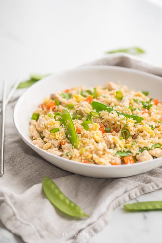 Cauliflower Fried Rice with Chicken (Whole30 and Paleo Friendly) - 40 ...