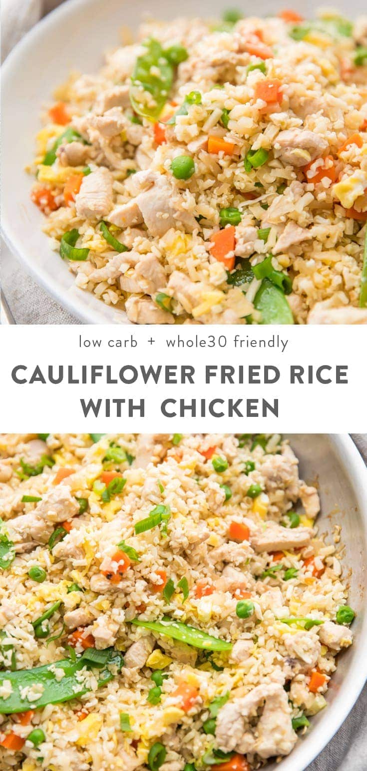 Cauliflower Fried Rice with Chicken (Whole30 and Paleo Friendly) - 40 ...