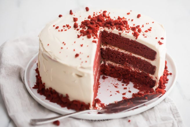 Gluten Free Red Velvet Cake & Paleo Cream Cheese Frosting - 40 Aprons