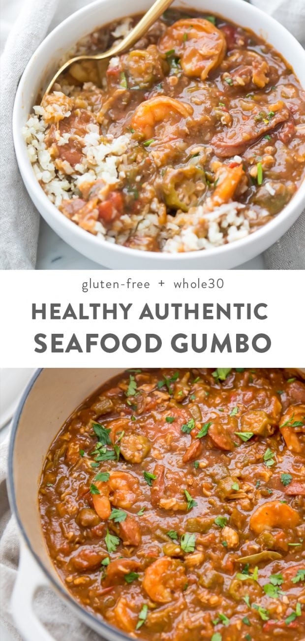 Healthy Authentic Seafood Gumbo (Gluten Free, Whole30, Paleo, Low Carb ...
