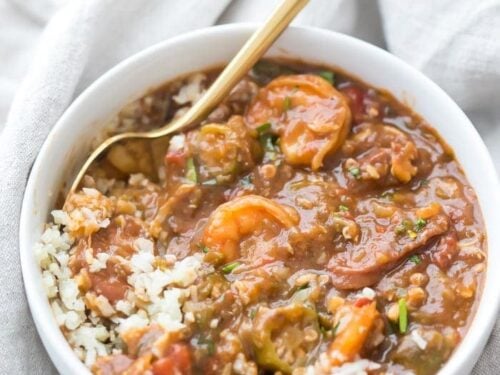 Healthy Authentic Seafood Gumbo Gluten Free Whole30 Paleo Low