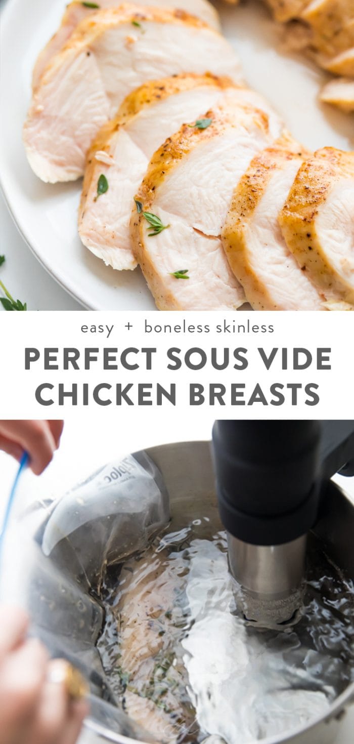 Easy Sous Vide Chicken Breast Recipe Pinterest image