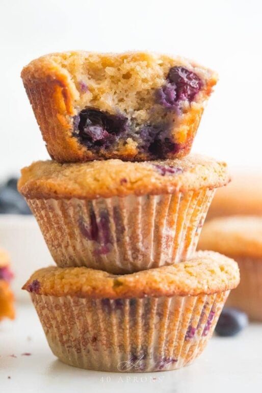 Paleo Blueberry Muffins (Gluten Free, Grain Free) - 40 Aprons