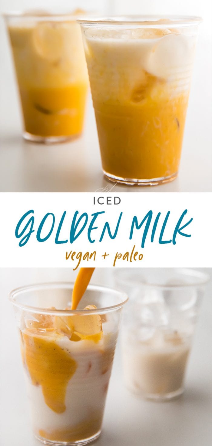 Iced golden milk Pinterest image