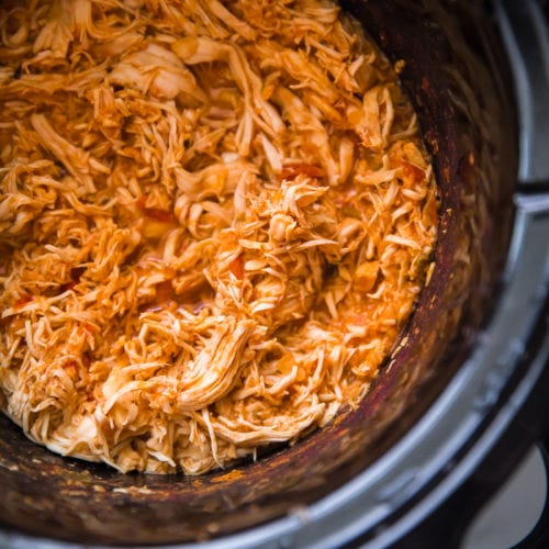 3 Ingredient Slow Cooker Mexican Shredded Chicken - 40 Aprons