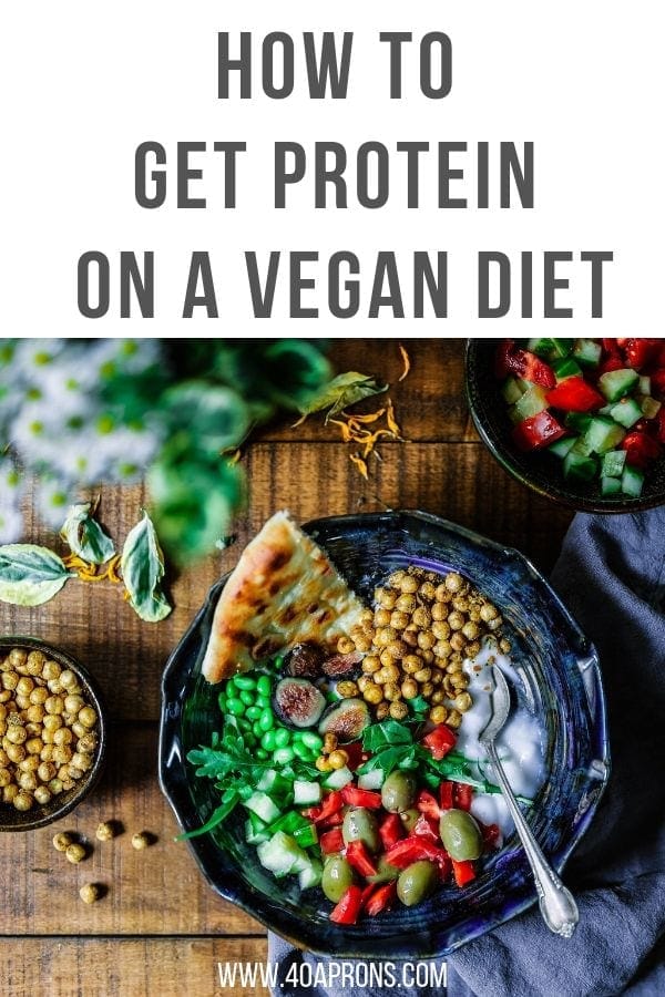 vegan protein sources - pinterest graphic