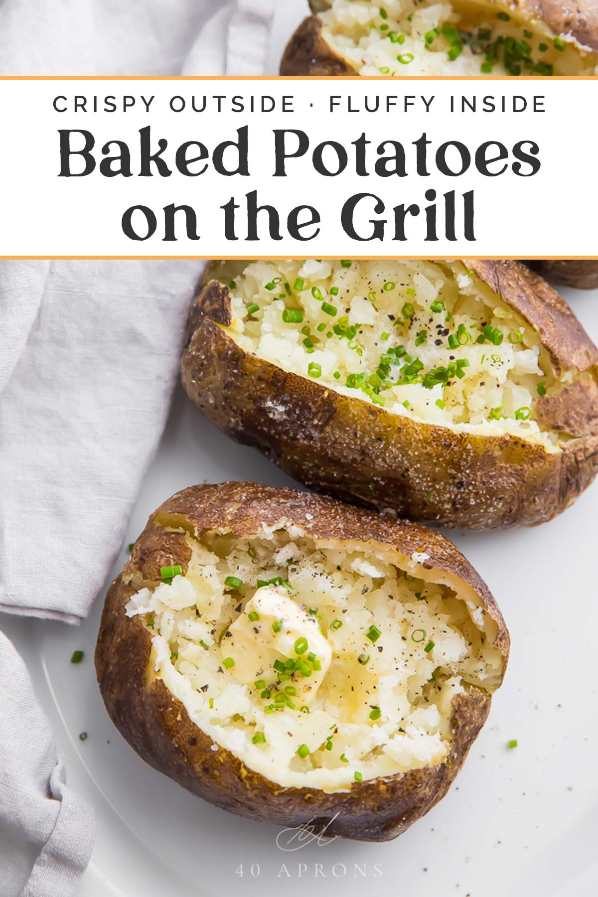 Baked Potatoes on the Grill - 40 Aprons