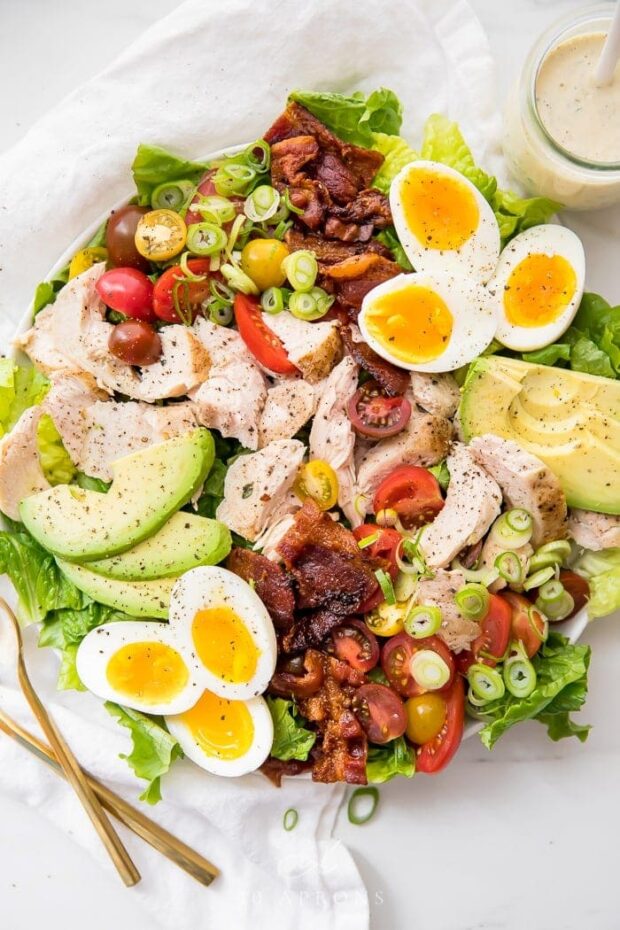 Healthy Chicken Cobb Salad (Whole30, Dairy Free) - 40 Aprons