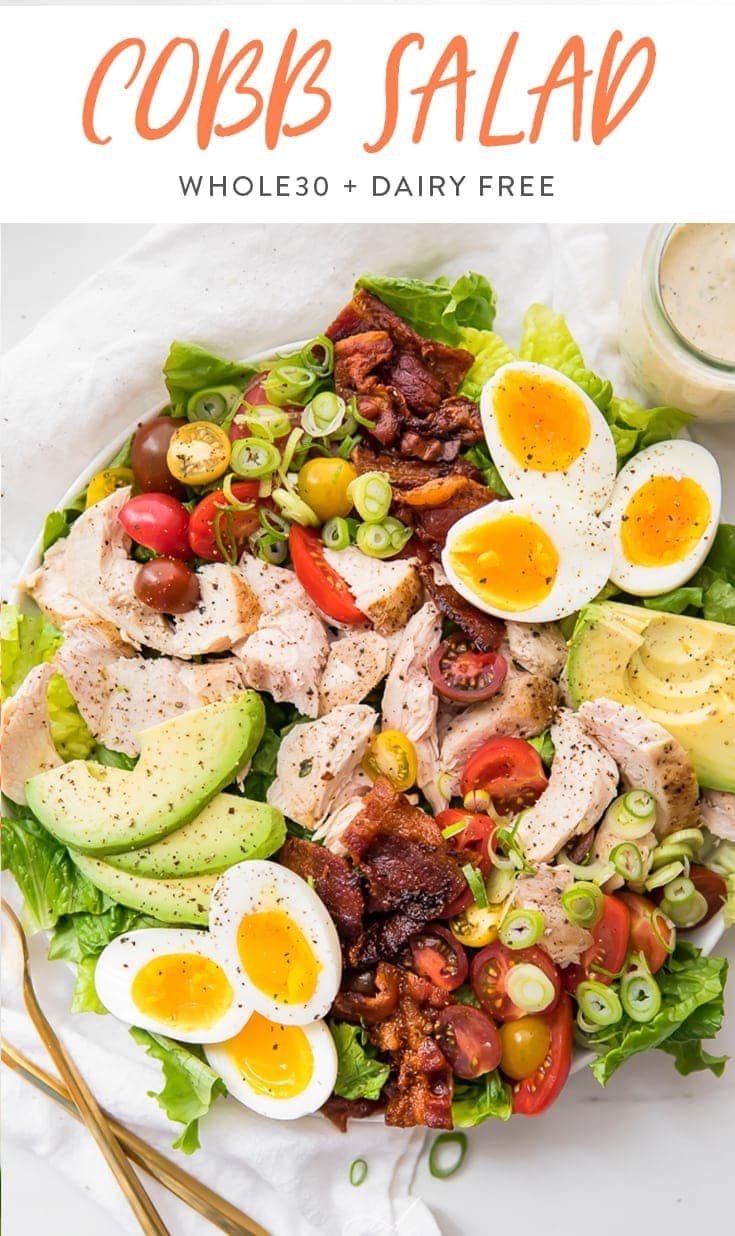 Healthy Chicken Cobb Salad (Whole30, Dairy Free) - 40 Aprons