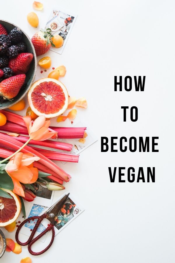 How to become Vegan - Blog Graphic with text overlay