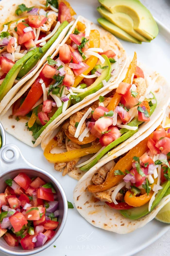 Crockpot Chicken Fajitas - 40 Aprons