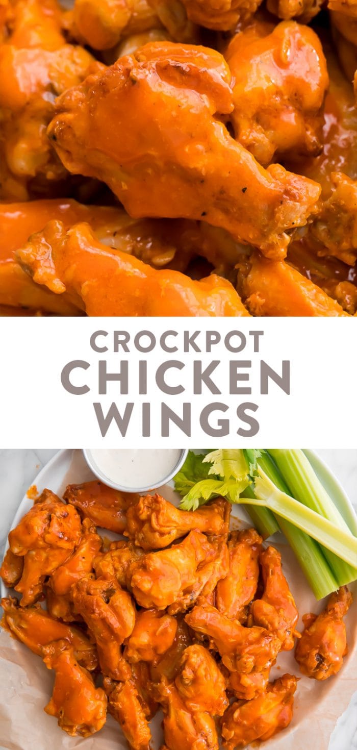 Crockpot chicken wings Pinterest graphic