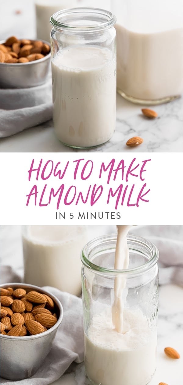 How to Make Almond Milk Pinterest graphic