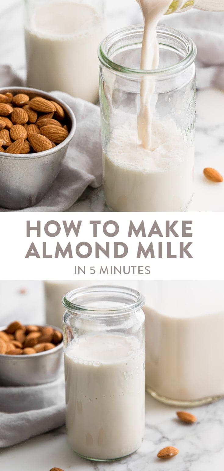 How to Make Almond Milk (In 5 Minutes) - 40 Aprons