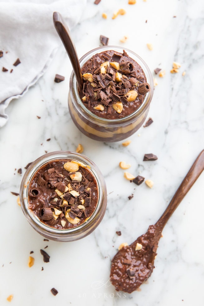 Peanut Butter Chocolate Chia Pudding - 40 Aprons