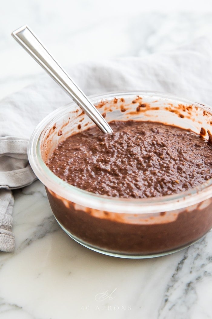 Peanut Butter Chocolate Chia Pudding - 40 Aprons