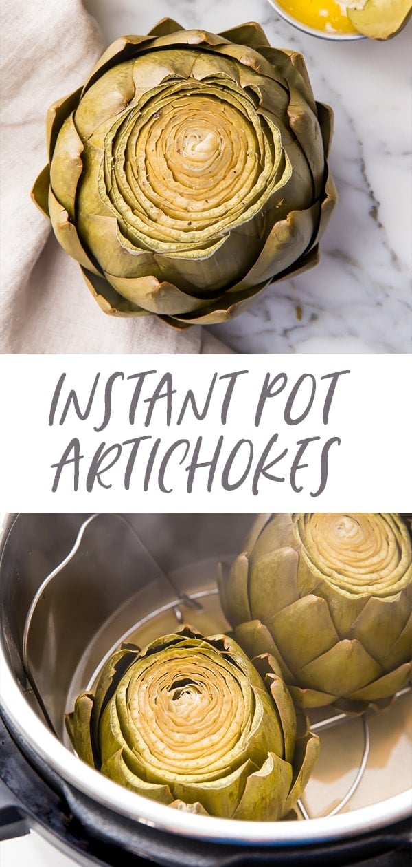 Instant Pot Artichokes Pinterest graphic