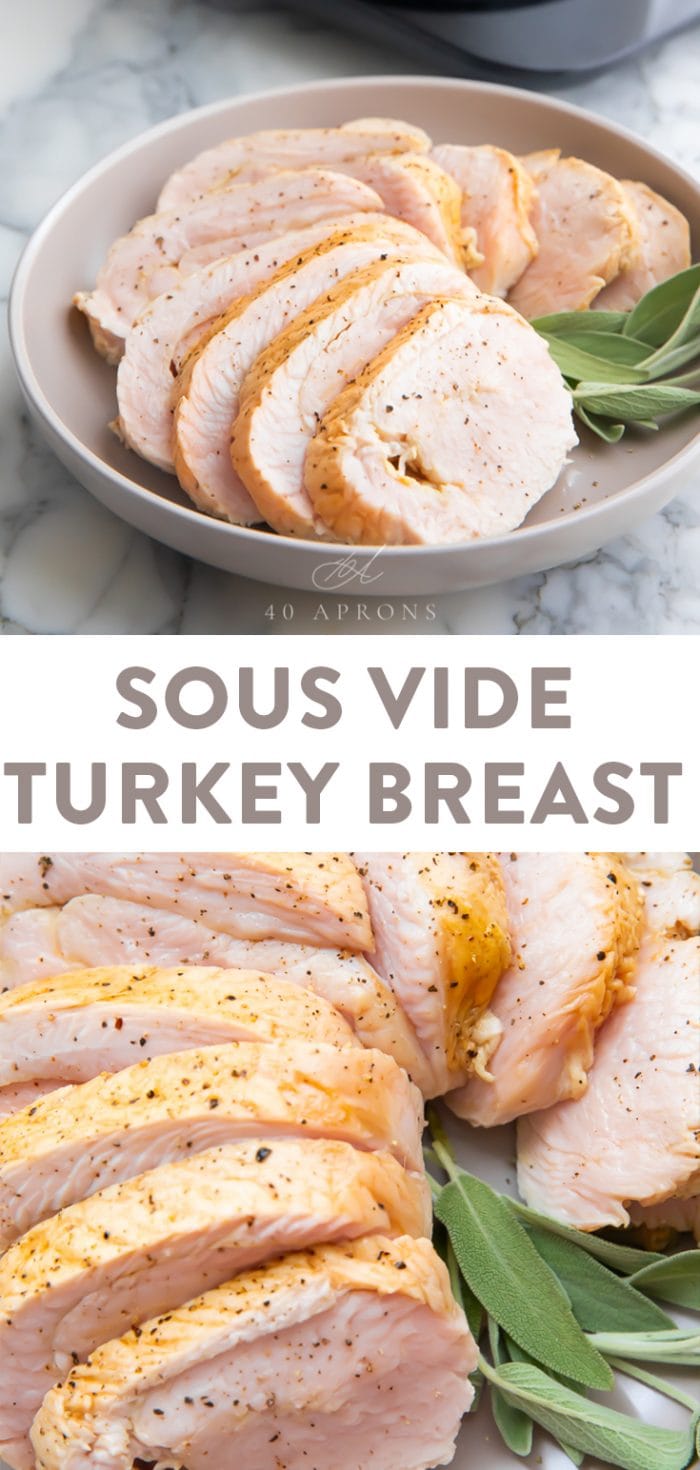 Sous vide turkey breast Pinterest graphic