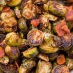 Roasted sprouts with bacon