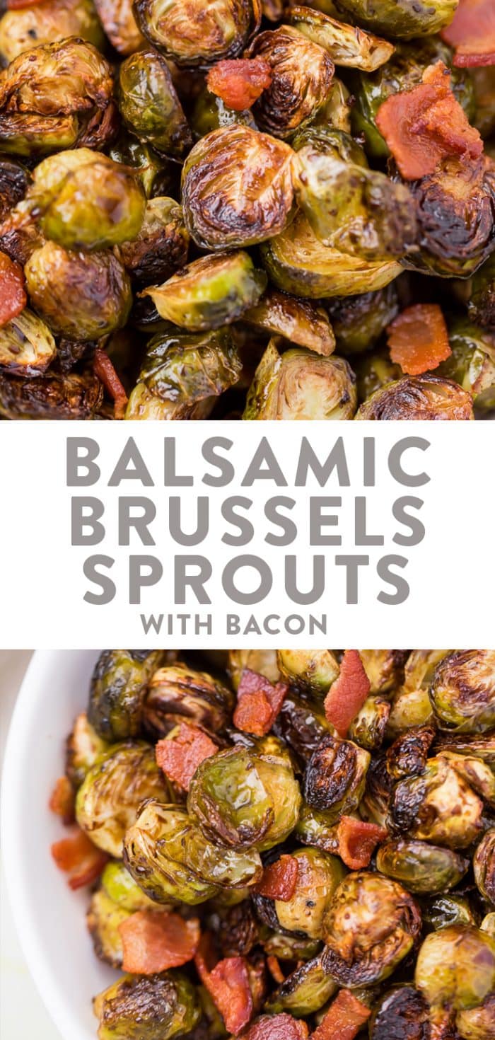 balsamic Brussels sprouts Pinterest graphic