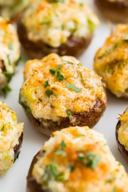 Crab Stuffed Mushrooms - 40 Aprons