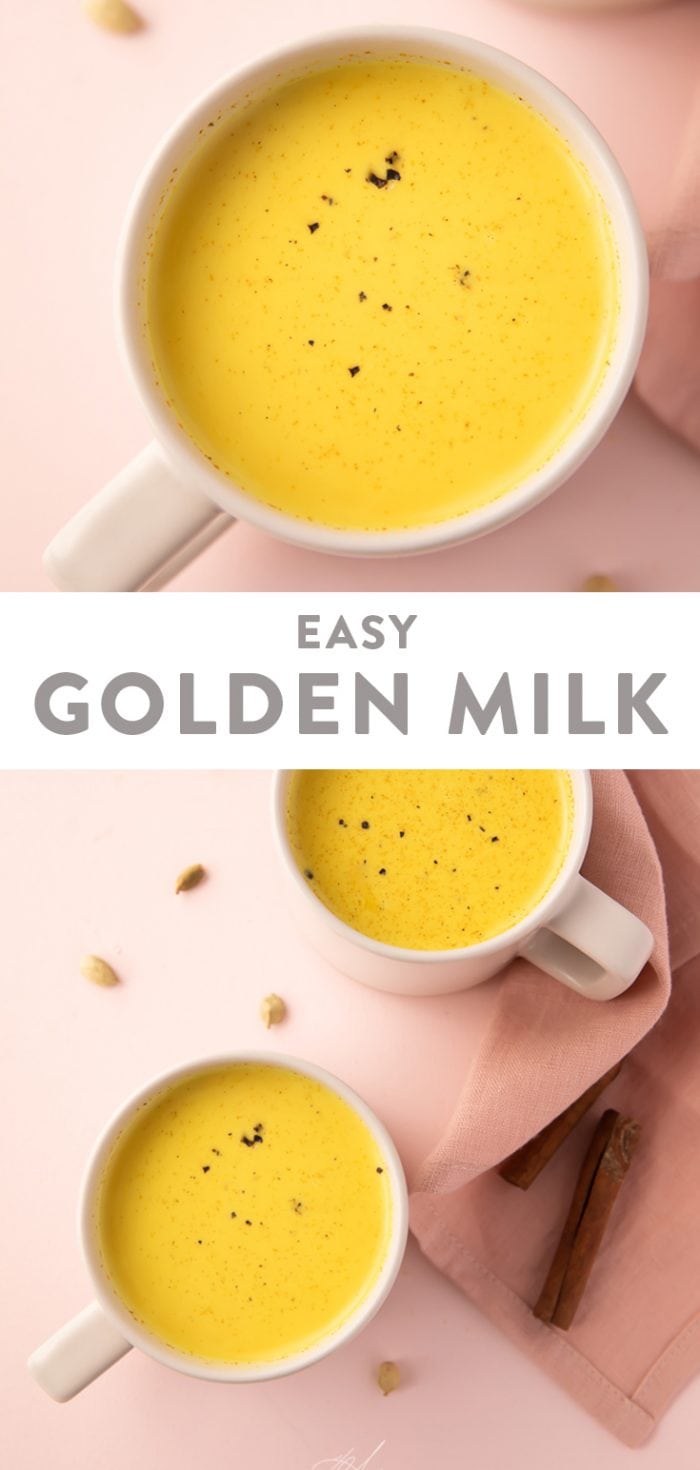Easy Golden Milk Pinterest graphic