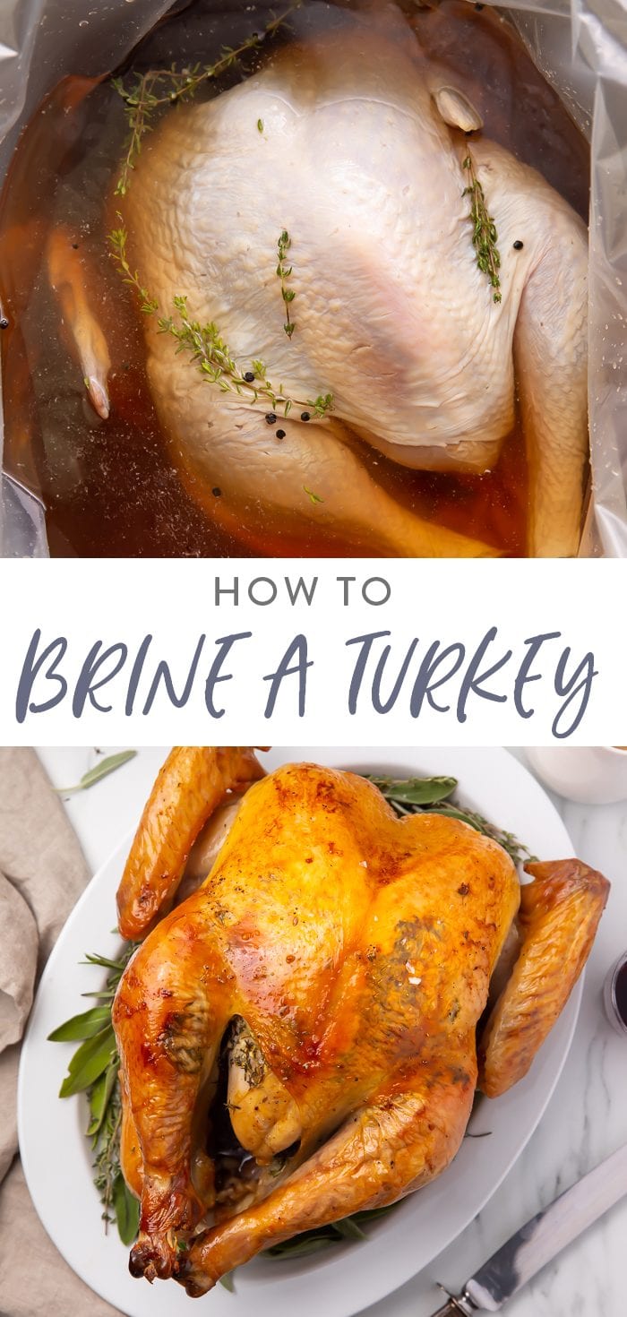 How to brine a turkey Pinterest graphic