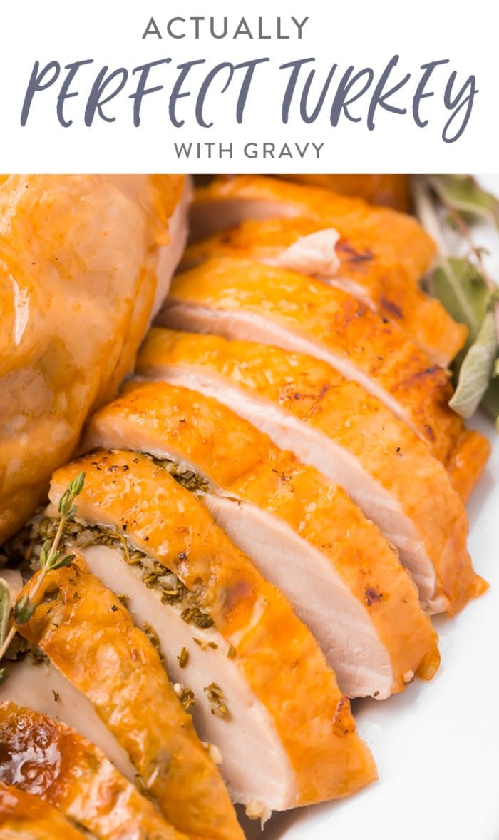 How to cook a turkey and make gravy Pinterest graphic