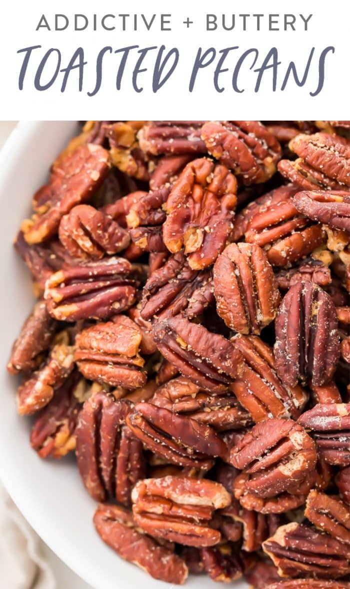 Toasted pecans Pinterest graphic