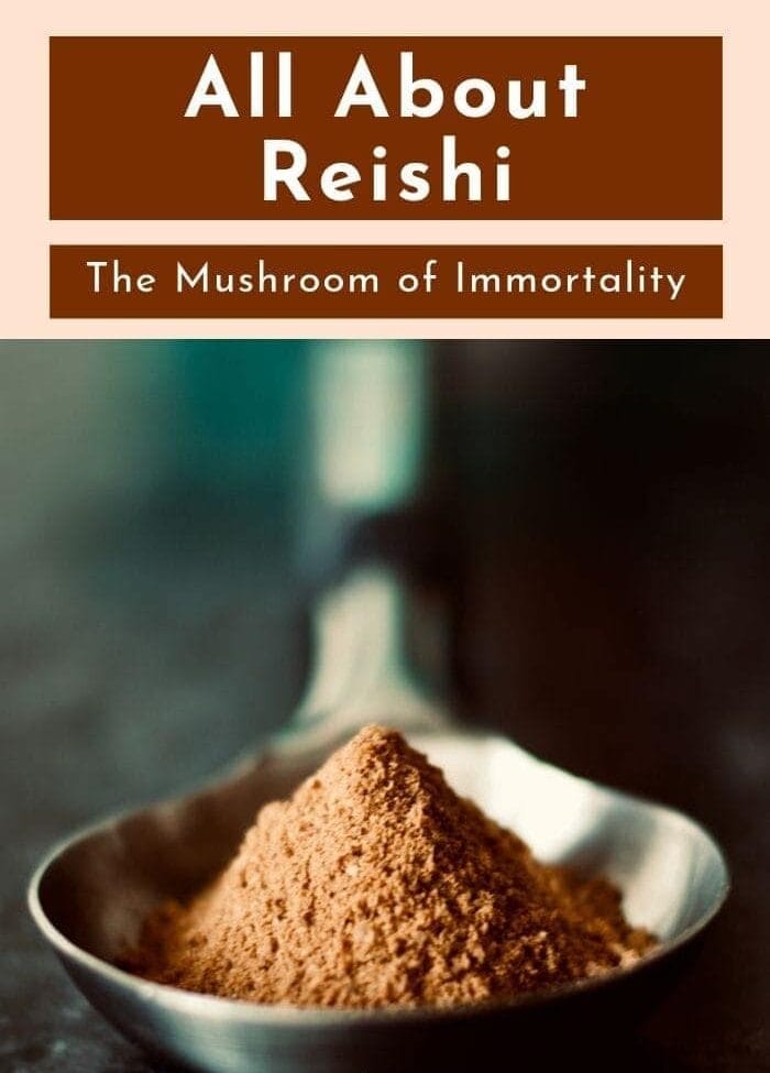 pinterest image of reishi mushrooms for healthy