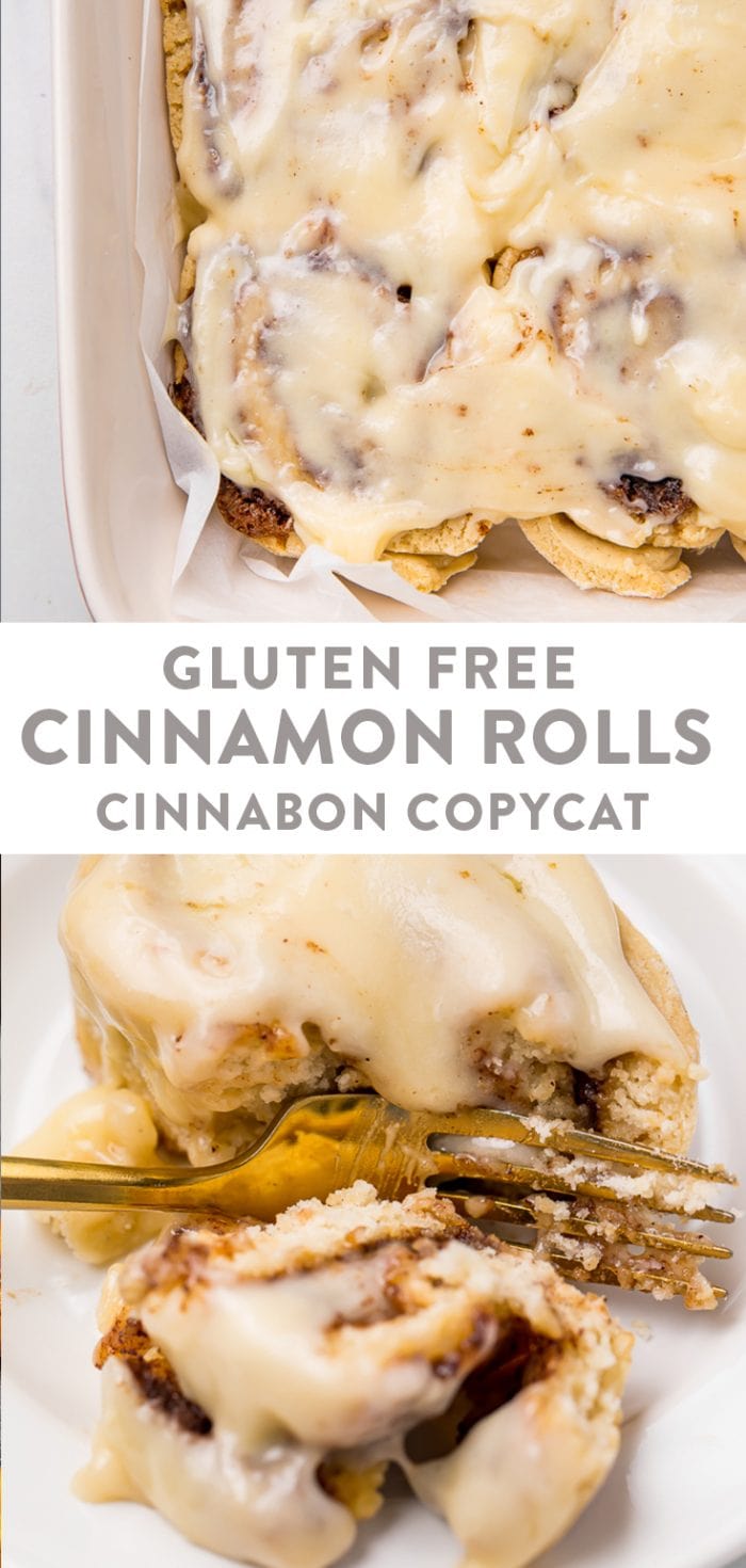 Gluten Free Cinnamon Rolls Cinnabon Copycat Pinterest graphic