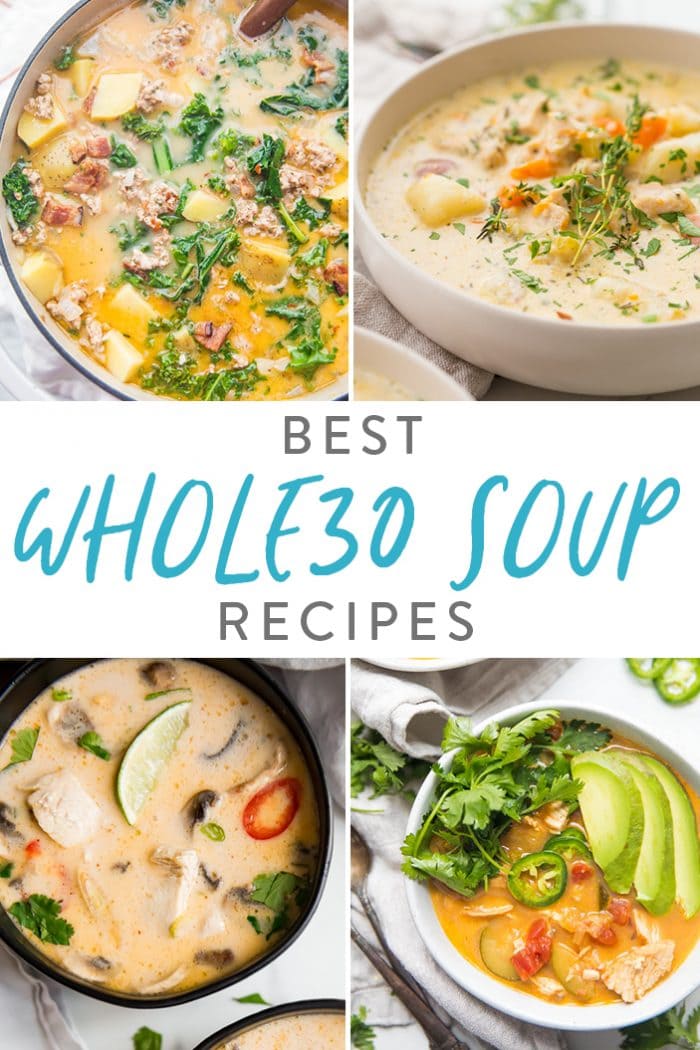 Best Whole30 Soup Recipes Pinterest graphic