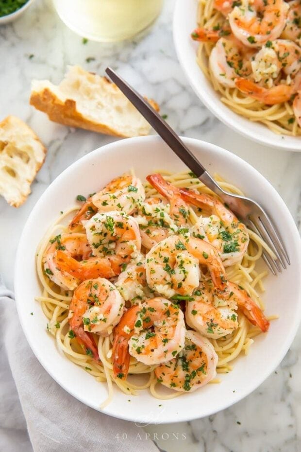 Garlic Butter Shrimp - 40 Aprons