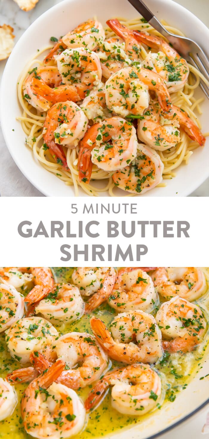 Garlic Butter Shrimp Pinterest graphic