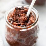 Jar of edible brownie batter