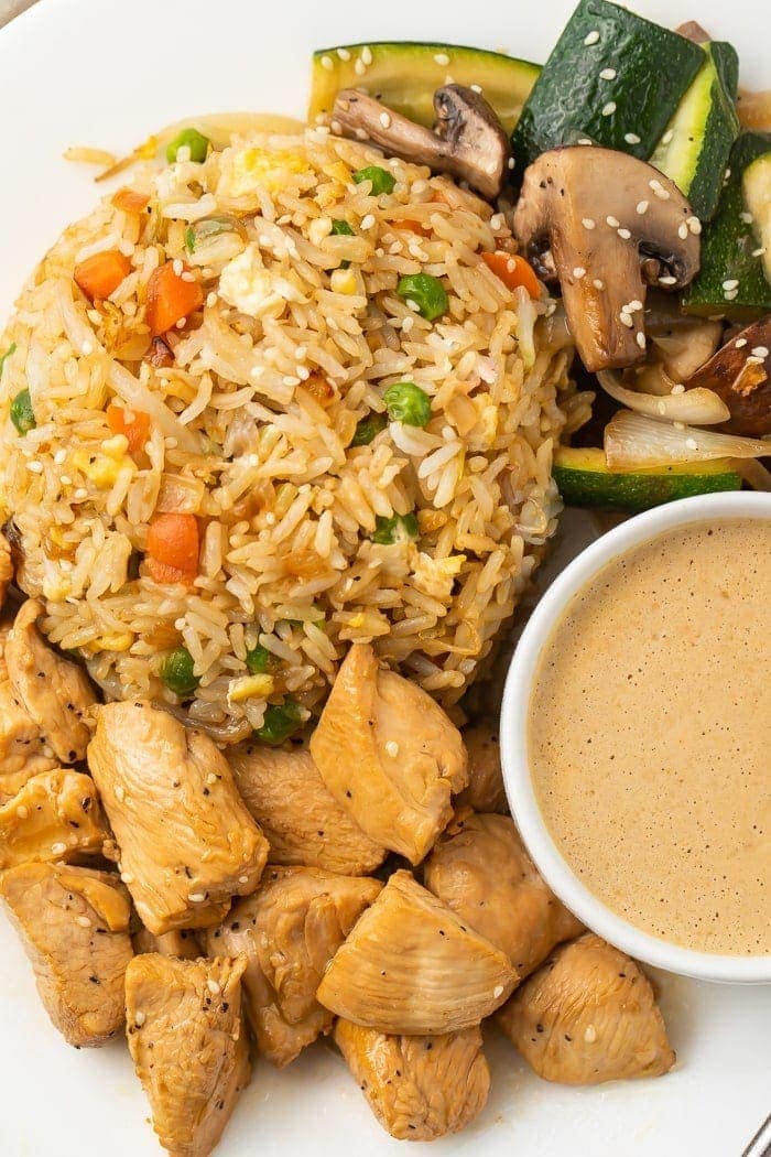 Hibachi Chicken With Fried Rice And Vegetables 40 Aprons