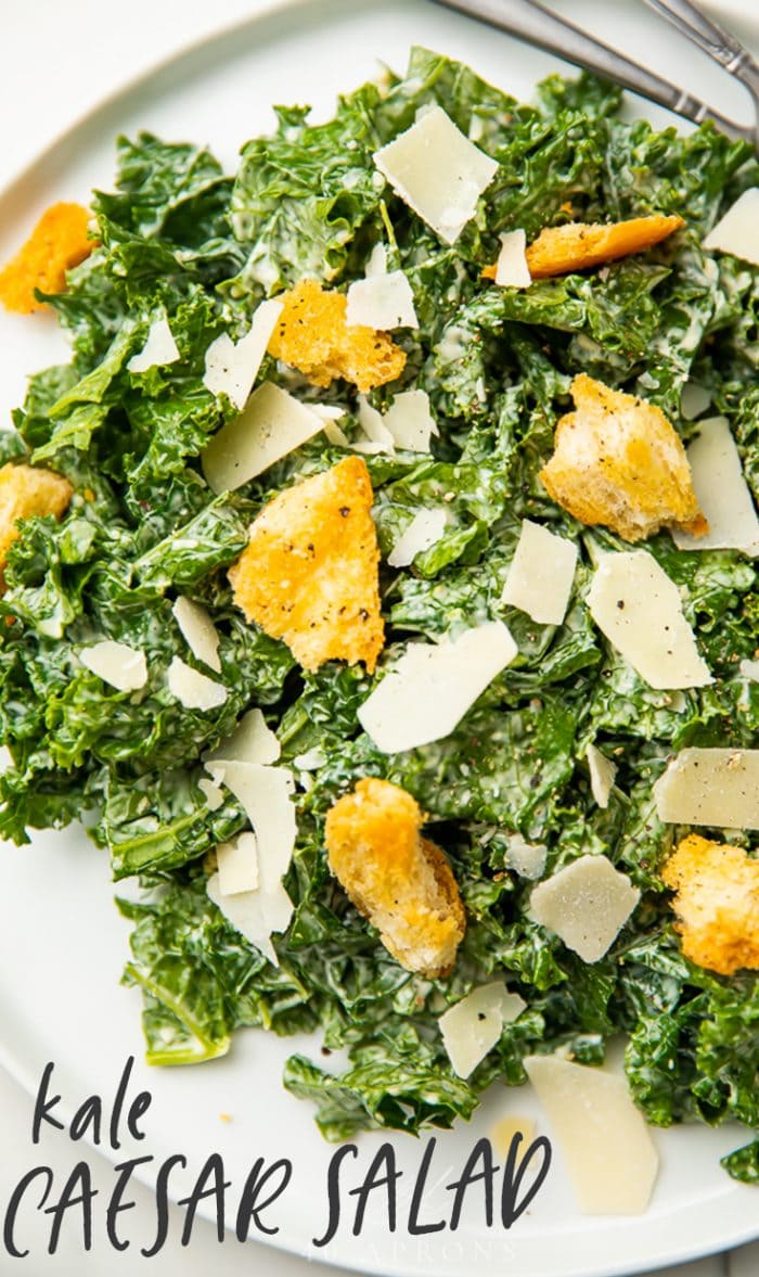 Kale Caesar Salad Pinterest graphic