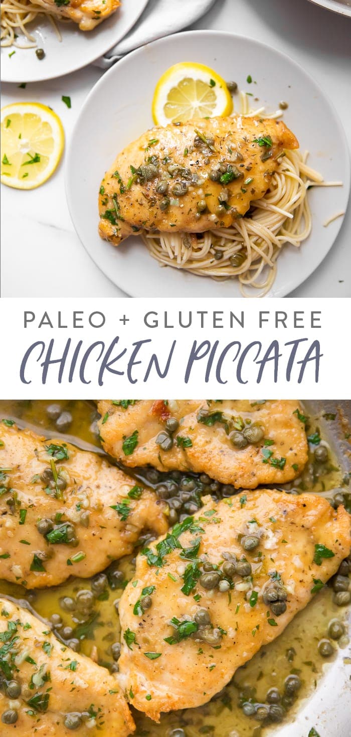 Chicken Piccata (Paleo, Gluten Free) Pinterest graphic