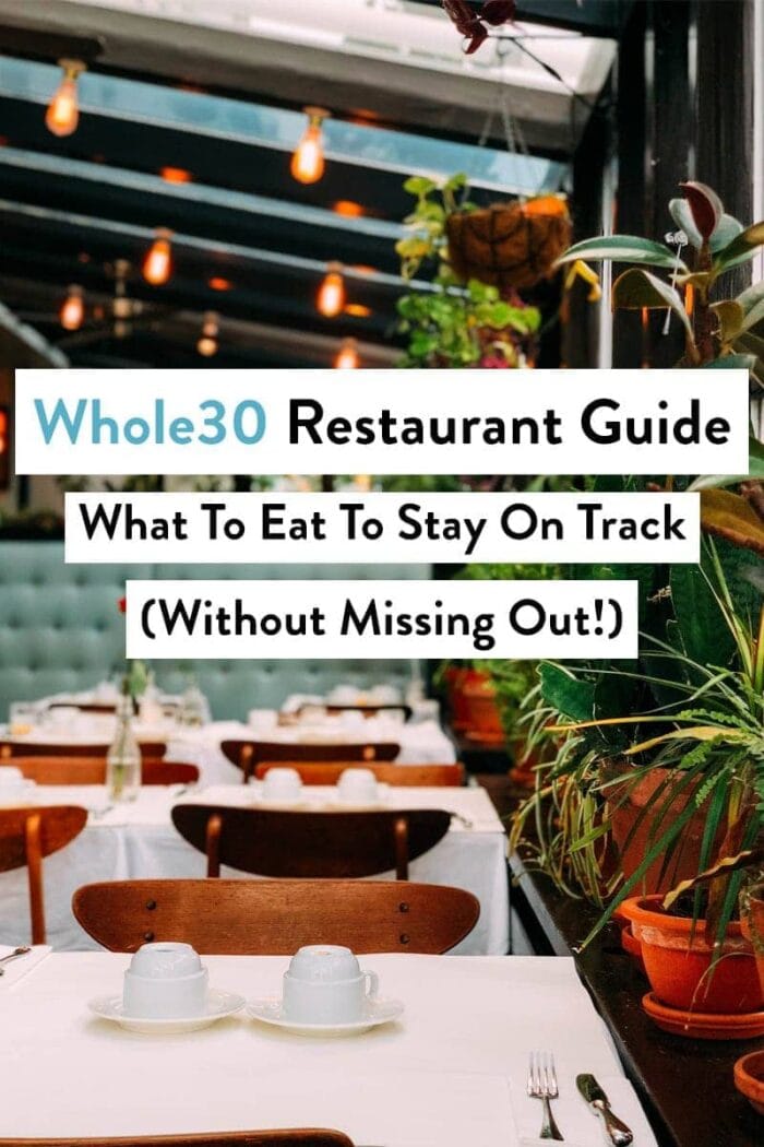 pinterest image of whole30 restaurant guide